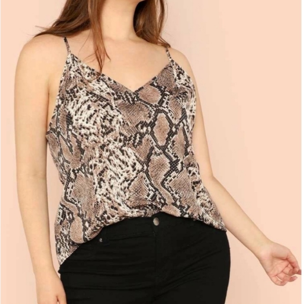 NWOT snake skin print cami
